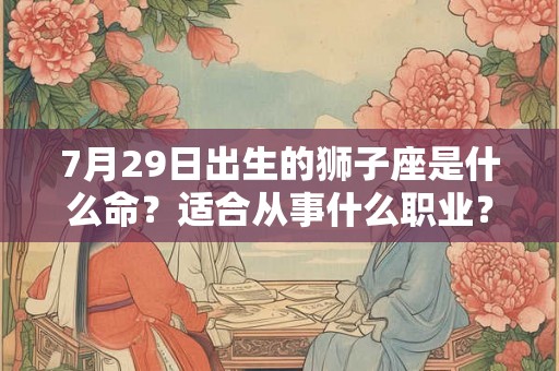 7月29日出生的狮子座是什么命?适合从事什么职业? 7月29日出生的狮子座是什么命?适合从事什么职业?