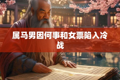 属马男因何事和女票陷入冷战