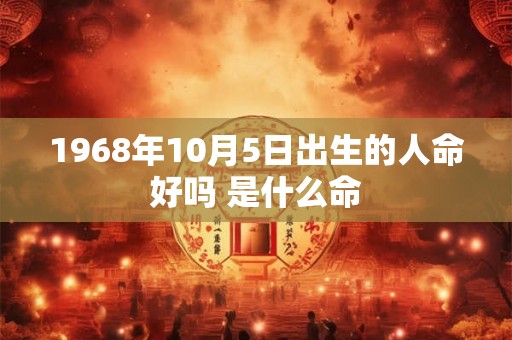 1968年10月5日出生的人命好吗 是什么命