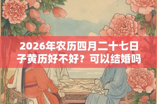 2026年农历四月二十七日子黄历好不好？可以结婚吗？