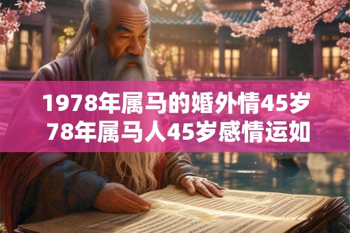 1978年属马的婚外情45岁 78年属马人45岁感情运如何 1978年属马的婚外情45岁 78年属马人45岁感情运如何