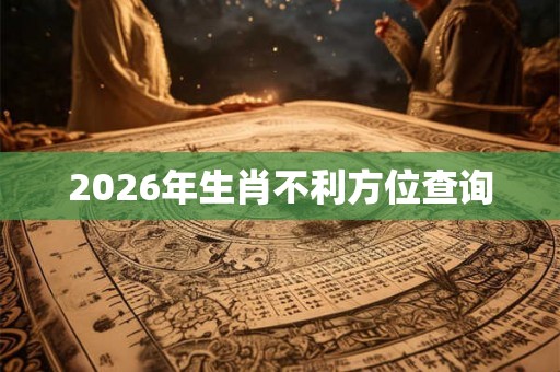 2026年生肖不利方位查询