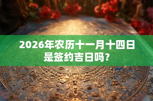 2026年农历十一月十四日是签约吉日吗? 2026年农历十一月十四日是签约吉日吗?