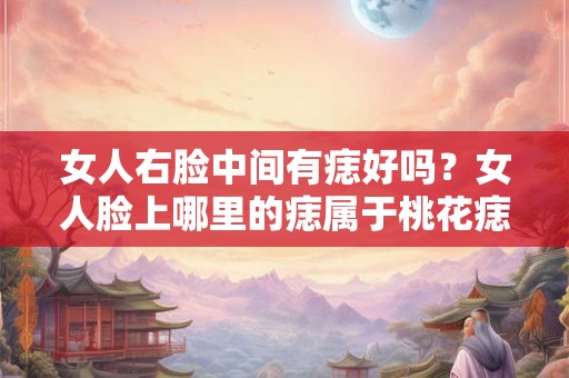 女人右脸中间有痣好吗？女人脸上哪里的痣属于桃花痣？