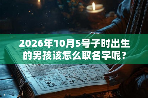 2026年10月5号子时出生的男孩该怎么取名字呢？