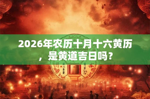 2026年农历十月十六黄历,是黄道吉日吗? 2026年农历十月十六黄历,是黄道吉日吗?