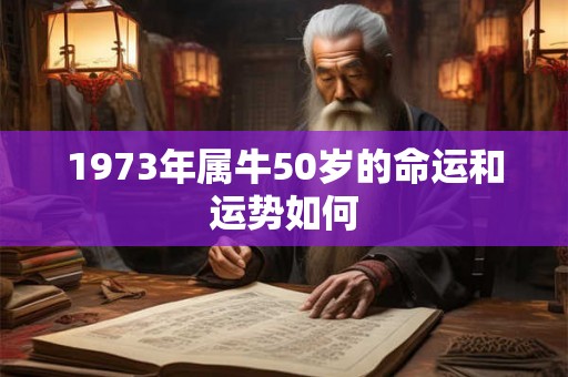 1973年属牛50岁的命运和运势如何