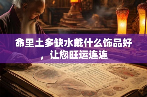 命里土多缺水戴什么饰品好，让您旺运连连