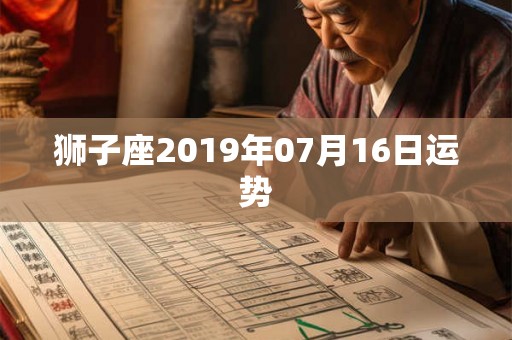 狮子座2019年07月16日运势 狮子座2019年07月16日运势