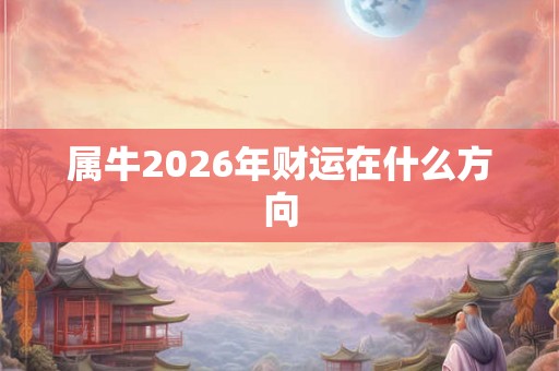 属牛2026年财运在什么方向