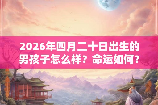 2026年四月二十日出生的男孩子怎么样？命运如何？
