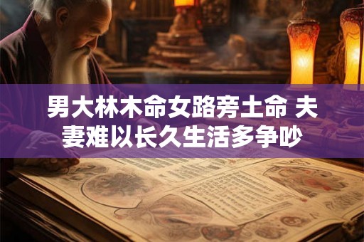 男大林木命女路旁土命 夫妻难以长久生活多争吵