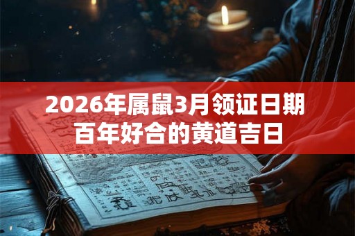2026年属鼠3月领证日期 百年好合的黄道吉日