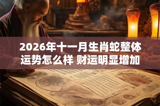 2026年十一月生肖蛇整体运势怎么样 财运明显增加