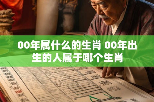 00年属什么的生肖 00年出生的人属于哪个生肖