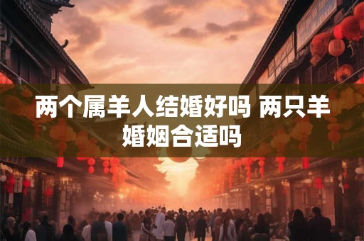 两个属羊人结婚好吗 两只羊婚姻合适吗