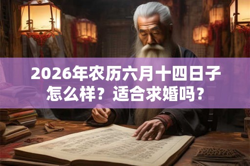 2026年农历六月十四日子怎么样？适合求婚吗？