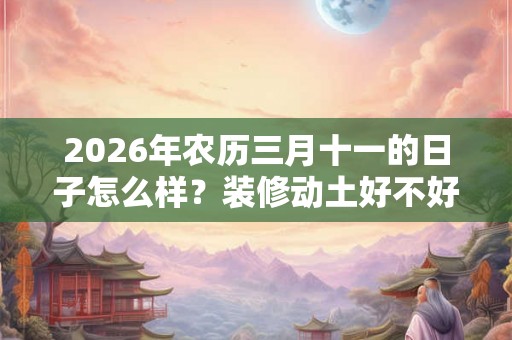 2026年农历三月十一的日子怎么样？装修动土好不好？
