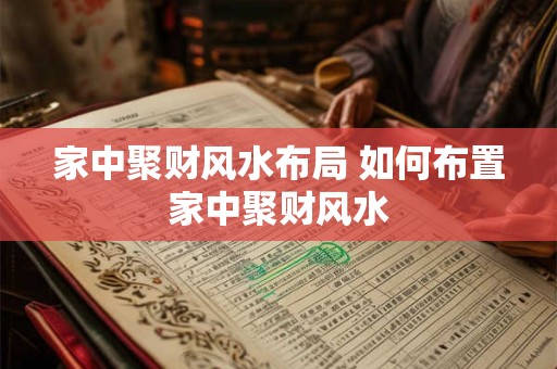 家中聚财风水布局 如何布置家中聚财风水