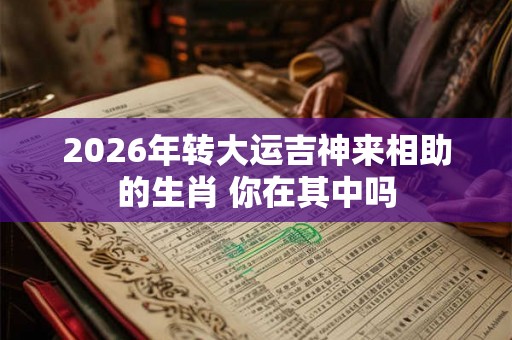 2026年转大运吉神来相助的生肖 你在其中吗