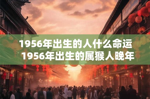 1956年出生的人什么命运  1956年出生的属猴人晚年命运