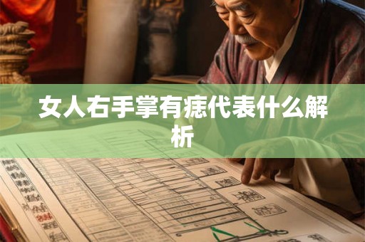 女人右手掌有痣代表什么解析 女人右手掌有痣代表什么解析