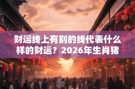 财运线上有别的线代表什么样的财运？2026年生肖猪财运分析