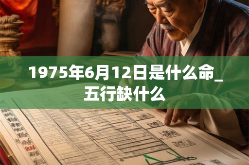 1975年6月12日是什么命_五行缺什么