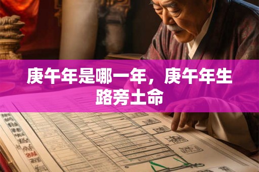 庚午年是哪一年,庚午年生路旁土命 庚午年是哪一年,庚午年生路旁土命