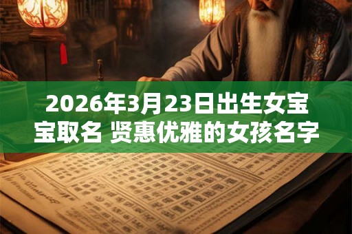 2026年3月23日出生女宝宝取名 贤惠优雅的女孩名字