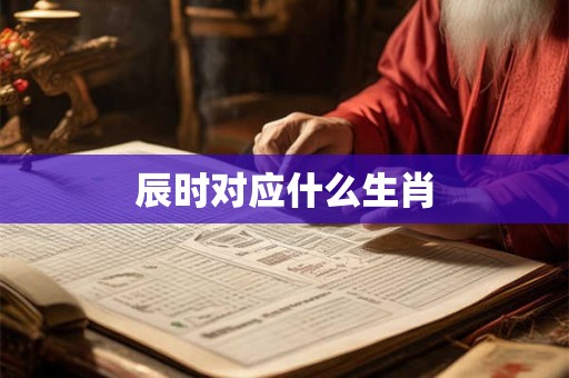 辰时对应什么生肖