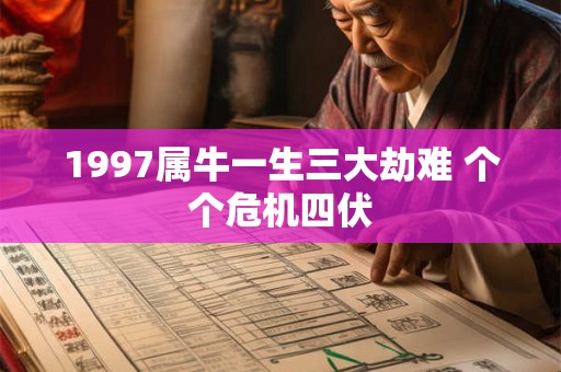 1997属牛一生三大劫难 个个危机四伏