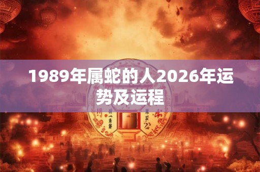 1989年属蛇的人2026年运势及运程