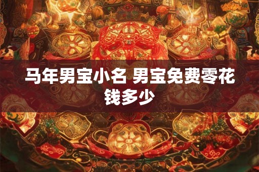 马年男宝小名 男宝免费零花钱多少