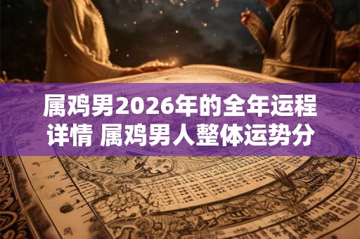 属鸡男2026年的全年运程详情 属鸡男人整体运势分析