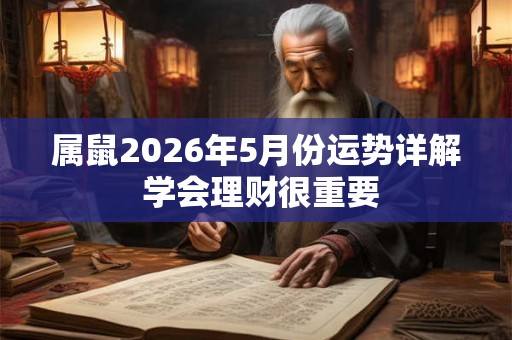 属鼠2026年5月份运势详解 学会理财很重要