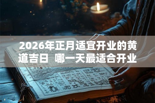 2026年正月适宜开业的黄道吉日  哪一天最适合开业