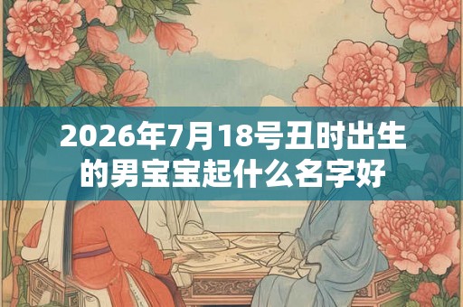 2026年7月18号丑时出生的男宝宝起什么名字好