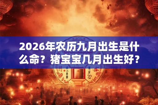 2026年农历九月出生是什么命？猪宝宝几月出生好？