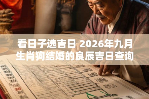 看日子选吉日 2026年九月生肖狗结婚的良辰吉日查询