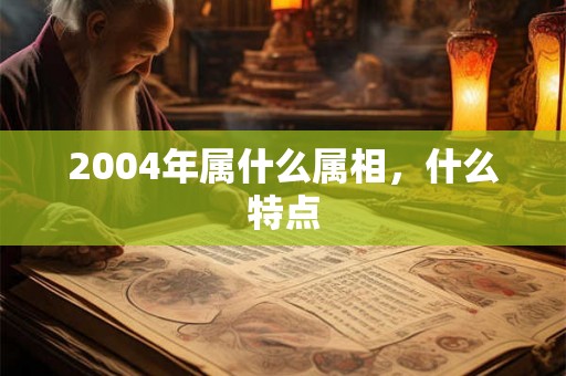 2004年属什么属相，什么特点