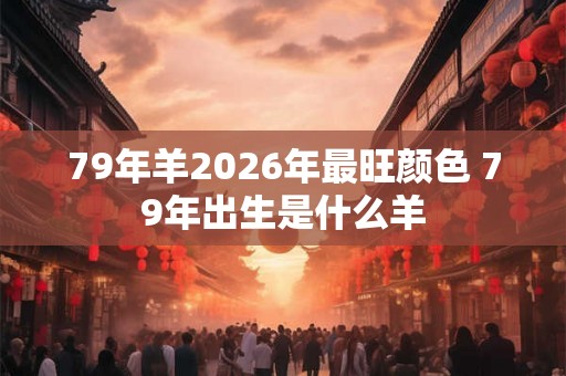 79年羊2026年最旺颜色 79年出生是什么羊