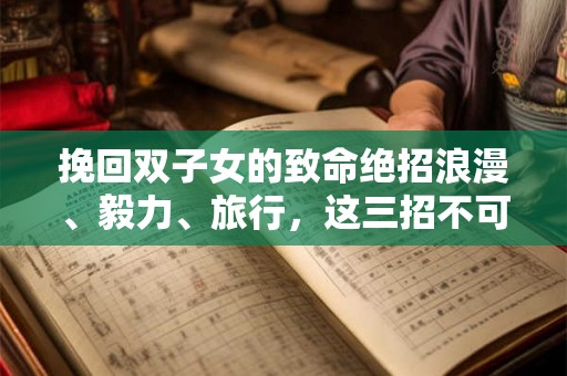 挽回双子女的致命绝招浪漫、毅力、旅行，这三招不可少！