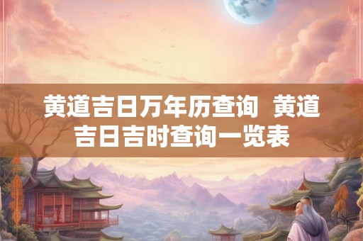 黄道吉日万年历查询  黄道吉日吉时查询一览表