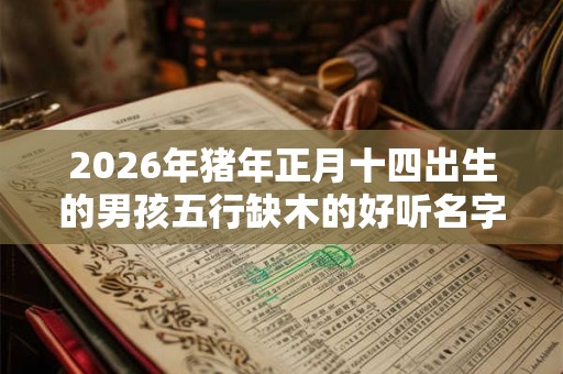 2026年猪年正月十四出生的男孩五行缺木的好听名字大全