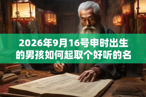 2026年9月16号申时出生的男孩如何起取个好听的名字和五行属性 2026年9月16号申时出生的男孩如何起取个好听的名字和五行属性