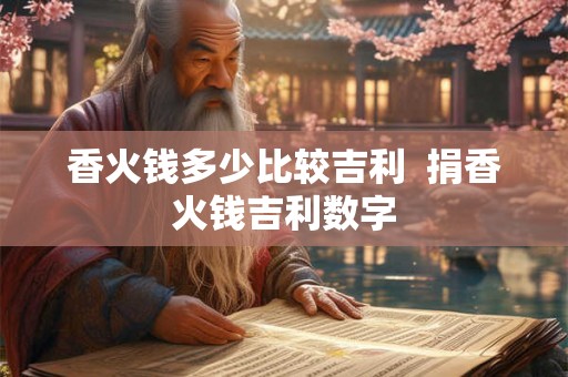 香火钱多少比较吉利 捐香火钱吉利数字 香火钱多少比较吉利 捐香火钱吉利数字