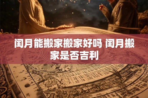 闰月能搬家搬家好吗 闰月搬家是否吉利