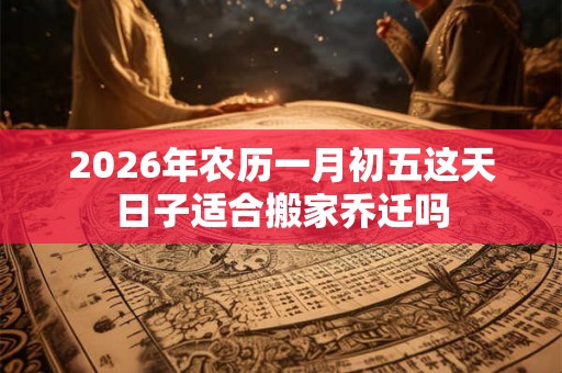 2026年农历一月初五这天日子适合搬家乔迁吗
