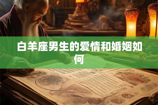 白羊座男生的爱情和婚姻如何 白羊座男生的爱情和婚姻如何